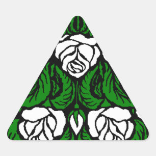 ADESIVO TRIANGULAR TRIÂNGULO BONITO DOS ROSAS BRANCOS