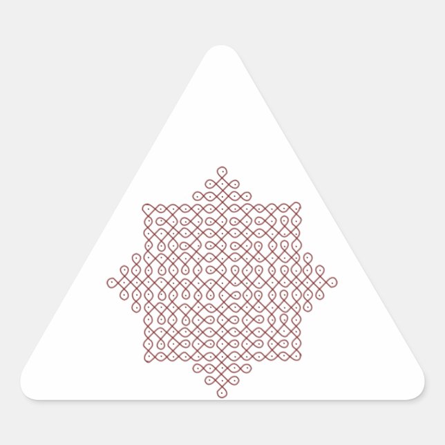 Adesivo Triangular Triângulo Stickers-Kolam Art-1 (Frente)
