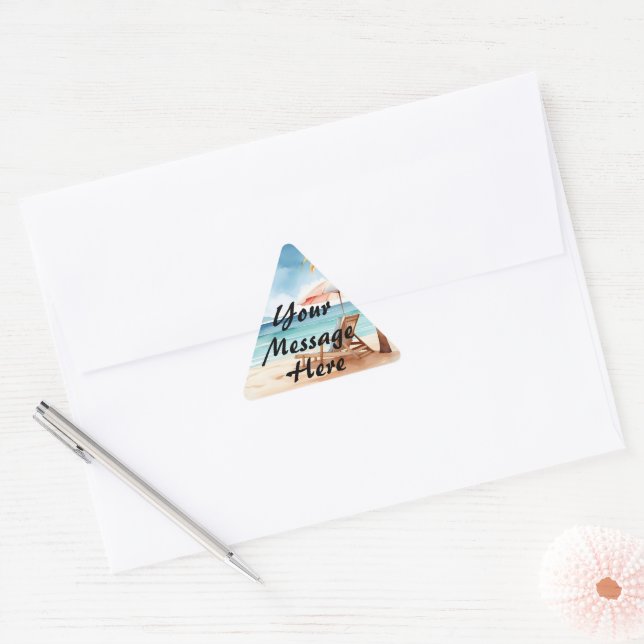 Adesivo Triangular Tropical Beach Party (Envelope)