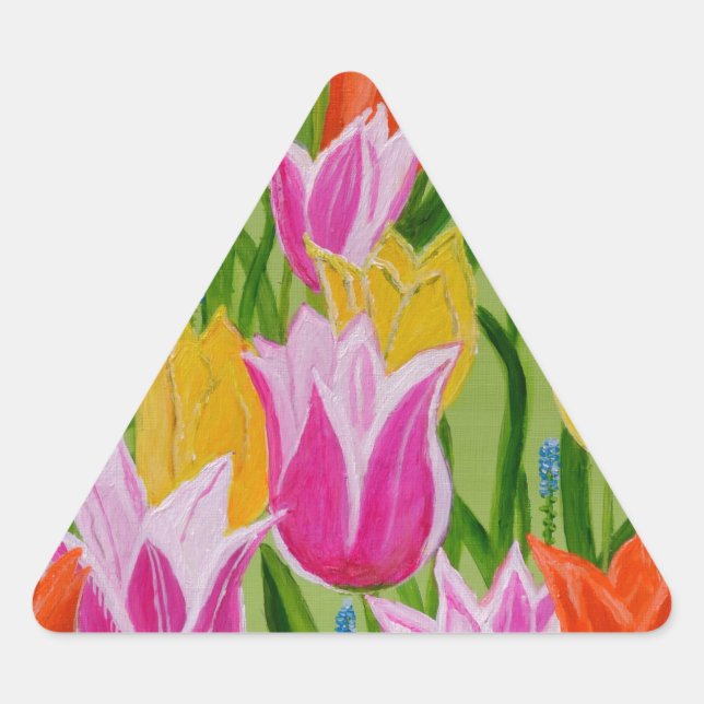 Adesivo Triangular Tulipas (Frente)