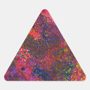 Adesivo Triangular Um design de abstrato de multicor