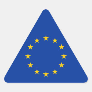Adesivo Triangular União Europeia - a UE embandeira