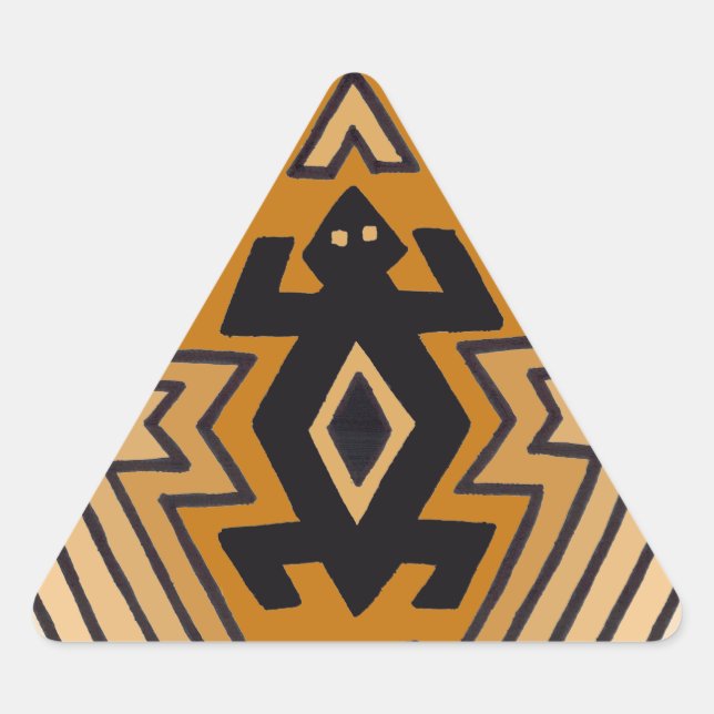 Adesivo Triangular Urso Mimbres Nativo Americano (Frente)