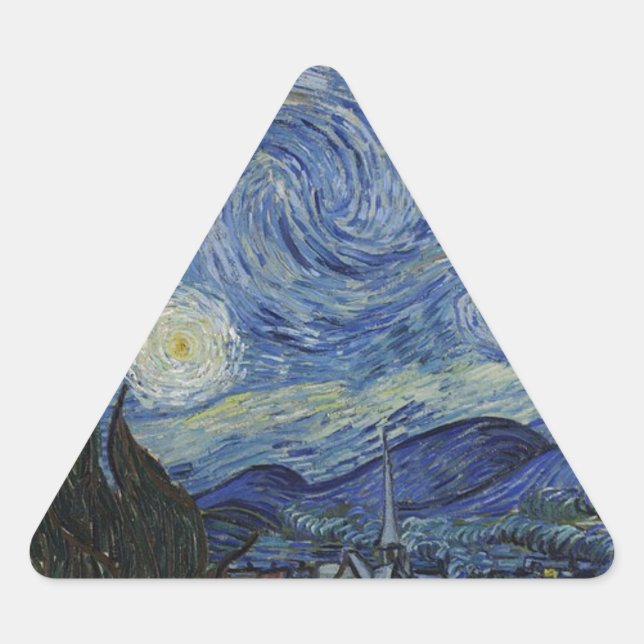 Adesivo Triangular Van Gogh Starry Night (Frente)