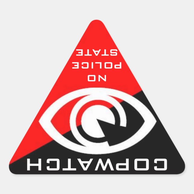 Adesivo Triangular Vinheta de COPWATCH (Frente)