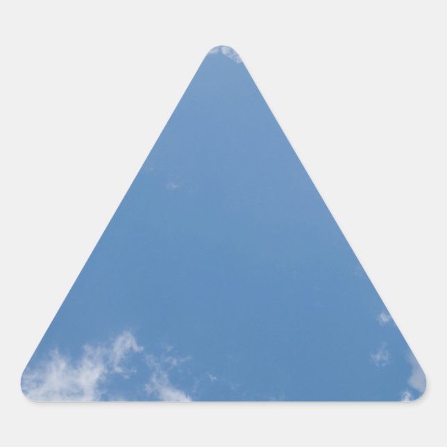 Adesivo Triangular Vinheta de Triângulo Azul CéuAzul (Frente)