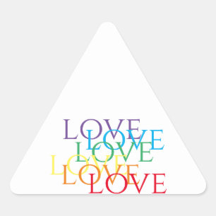 Adesivo Triangular Vinhetas de triângulo do amor de galinha