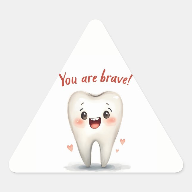 Adesivo Triangular Vinhetas para pequenos dentistas (Frente)