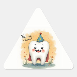 Adesivo Triangular Vinhetas para pequenos dentistas