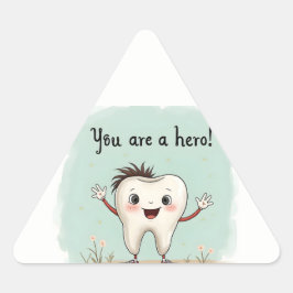 Adesivo Triangular Vinhetas para pequenos dentistas