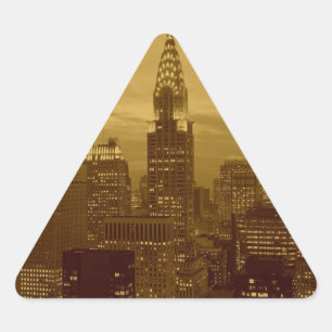 Adesivo Triangular Vintage New York Manhattan