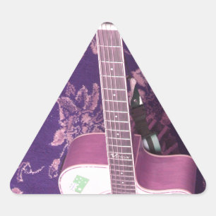 Adesivo Triangular Violão Vintage: Sonho de Estilo de Visibilidade Af
