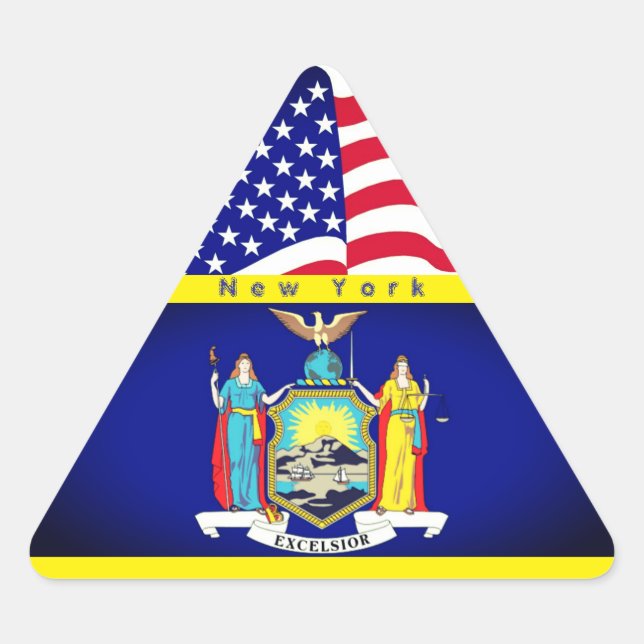 Adesivo Triangular Visite o New York Sticker (Frente)