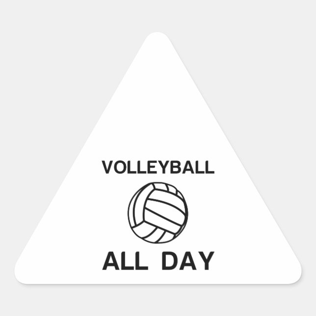 Adesivo Triangular Volleyball all day (Frente)