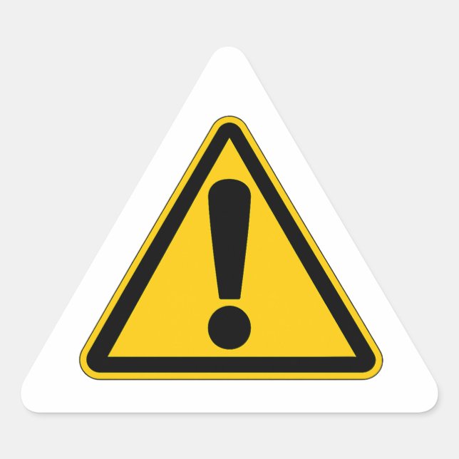 Adesivo Triangular Warning Sticker (Frente)