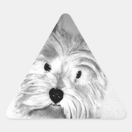 Adesivo Triangular West Highland White Terrier