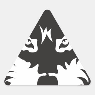 Adesivo Triangular Wild Wolf Face Silhouette