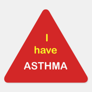 Adesivo Triangular z3 - Eu tenho ASTHMA.