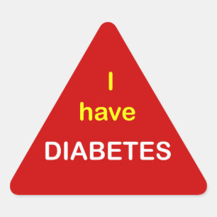 Adesivo Triangular z6 - Eu tenho o DIABETES