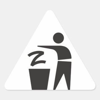 Adesivo Triangular Z para o lixo