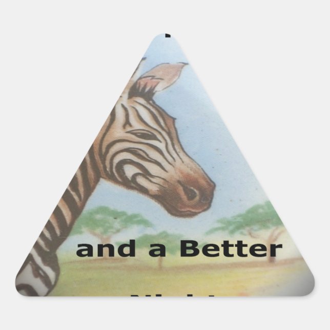 Adesivo Triangular Zebra Portrait, Amboseli: O Espírito do Savann (Frente)