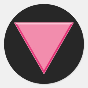 Adesivo Triângulo cor-de-rosa do orgulho gay