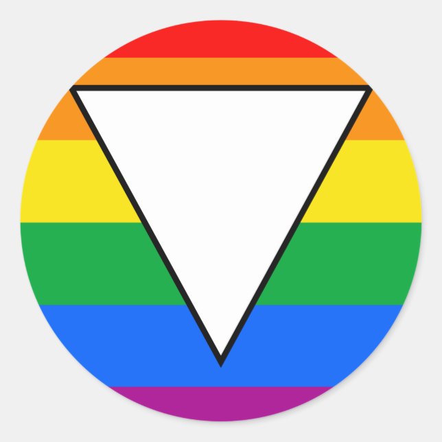 Adesivo Triângulo LGBTQ+ e Orgulho Arco-Íris (Frente)