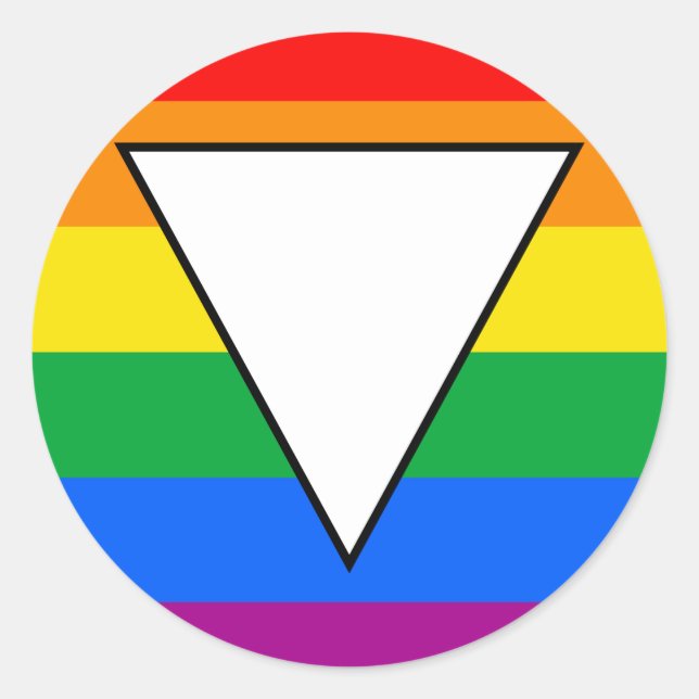 Adesivo Triângulo LGBTQ+ e Orgulho Arco-Íris (Frente)