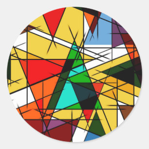 Adesivo Triângulo Moderno Colorido Geométrico
