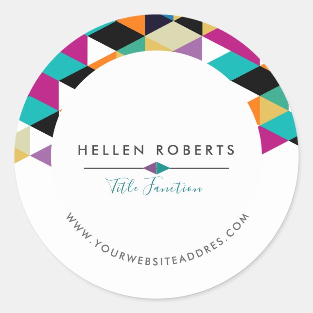 Adesivo Triângulos coloridos design modernos (Frente)