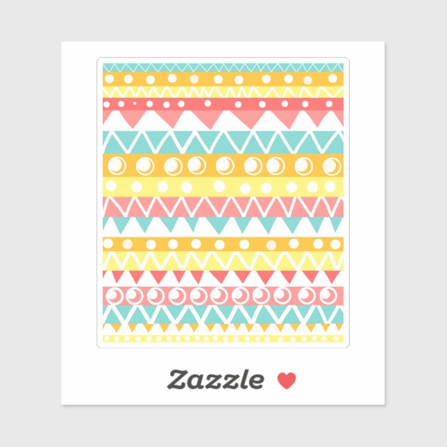 Adesivo Triângulos E Círculos Coloridos (Folha)