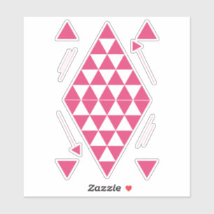 Adesivo Triângulos Geométricos Rosa
