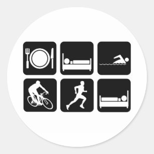 Adesivo Triathlon engraçado