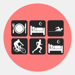 Adesivo Triathlon engraçado