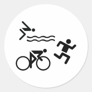Adesivo Triatholon - ciclismo de funcionamento da nataçã