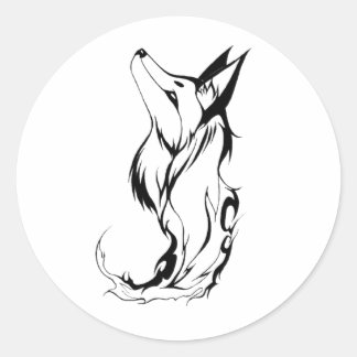 Adesivo Tribal Fox Tattoo Design