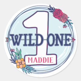 Adesivo Tribal Wild One Personalizou Primeiro Aniversário