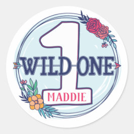 Adesivo Tribal Wild One Personalizou Primeiro Aniversário