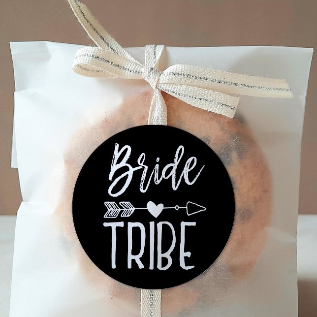 Adesivo Tribo Bride | Nome personalizado Casamento negro (Criador carregado)