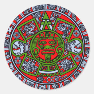 Adesivo Tribo nativa México Aztec Sun Disque latino hisp