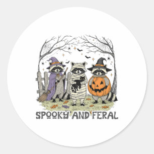 Adesivo Tric Ghost Raccoon, Cute Ghost Cute E Feral Hallow