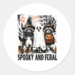 Adesivo Tric Ghost Raccoon, Cute Ghost Cute E Feral Hallow