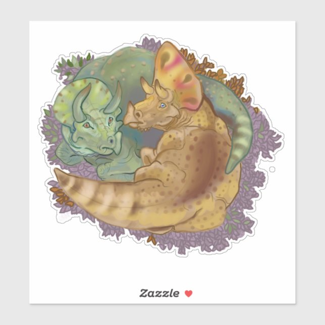 Adesivo Tricerátops Snuggles (Folha)