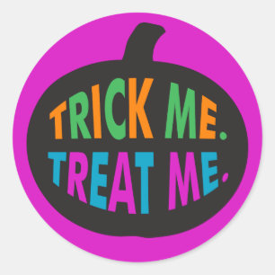 Adesivo Trick Me Tratar, Halloween Multi-Color