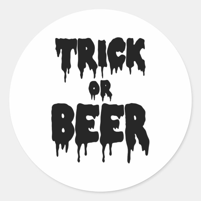 Adesivo trick or beer (Frente)