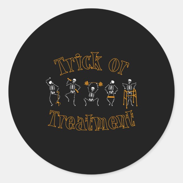 Adesivo Trick Or Pt Physical Therapy Therast Halloween  (Frente)