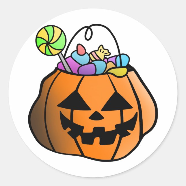 Adesivo Trick or Treat Abóbora  (Frente)