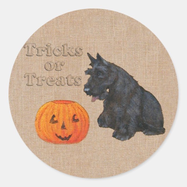 Adesivo Trick or Treat Cachorro Scottie (Frente)
