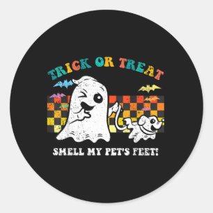 Adesivo Trick Or Treat Cheire os Pés dos Animais de Estima