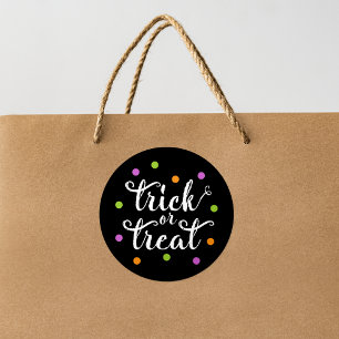 Adesivo Trick or Treat Confetes Coloridos Halloween